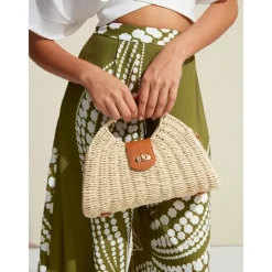 Women's Boho Chic Woven Crossbody Bag with Adjustable Strap: Versatile for Everyday Use