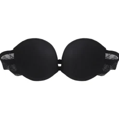 Women's Bras & Bralettes Tube Bra Strapless Demi Cup Solid Color V Neck Stretchy Breathable Invisible Casual Daily Nylon White / 1 PC Home Outfits