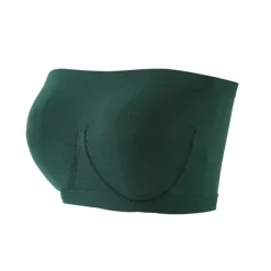 Women's Bras & Bralettes Tube Bra Strapless Full Coverage Solid Color Scoop Neck Micro-elastic Breathable Invisible Casual Daily Nylon Green / 1 PC Home Outfits