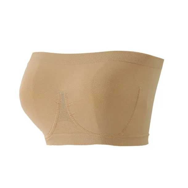 Women's Bras & Bralettes Tube Bra Strapless Full Coverage Solid Color Scoop Neck Micro-elastic Breathable Invisible Casual Daily Nylon Green / 1 PC Home Outfits