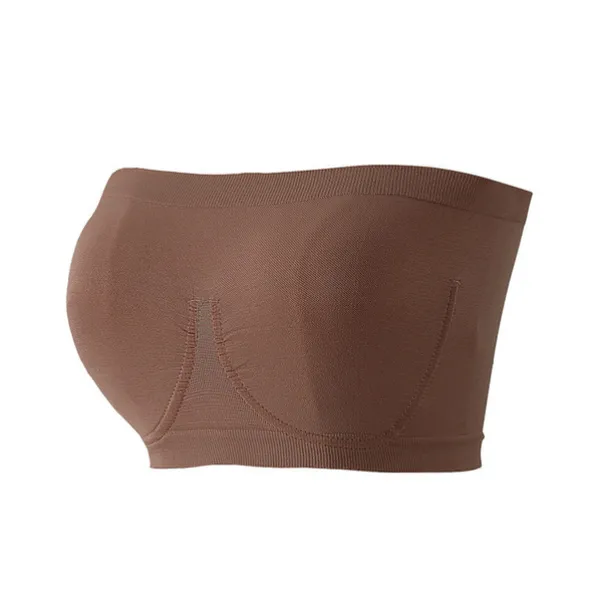 Women's Bras & Bralettes Tube Bra Strapless Full Coverage Solid Color Scoop Neck Micro-elastic Breathable Invisible Casual Daily Nylon Green / 1 PC Home Outfits