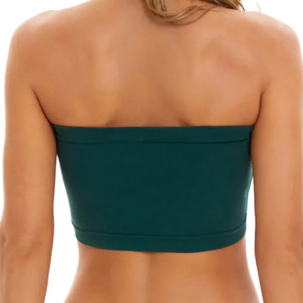 Women's Bras & Bralettes Tube Bra Strapless Full Coverage Solid Color Scoop Neck Micro-elastic Breathable Invisible Casual Daily Nylon Green / 1 PC Home Outfits