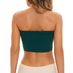 Women's Bras & Bralettes Tube Bra Strapless Full Coverage Solid Color Scoop Neck Micro-elastic Breathable Invisible Casual Daily Nylon Green / 1 PC Home Outfits