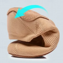 Women's Breathable Knit Jazz Dance Shoes – Lightweight Soft Sole Slip-On Dance Sneakers for Practice & Performance