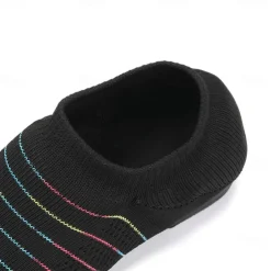 Women's Breathable Knit Jazz Dance Shoes – Lightweight Slip-On Soft Sole Ballroom Sneakers for Latin, Ballet, and Fitness Training