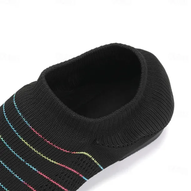 Women's Breathable Knit Jazz Dance Shoes – Lightweight Slip-On Soft Sole Ballroom Sneakers for Latin, Ballet, and Fitness Training