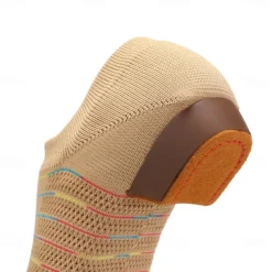 Women's Breathable Knit Jazz Dance Shoes – Lightweight Slip-On Soft Sole Ballroom Sneakers for Latin, Ballet, and Fitness Training