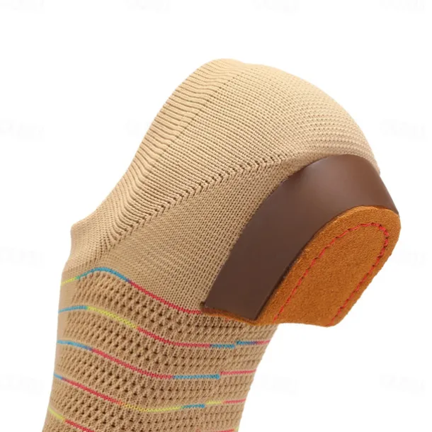 Women's Breathable Knit Jazz Dance Shoes – Lightweight Slip-On Soft Sole Ballroom Sneakers for Latin, Ballet, and Fitness Training