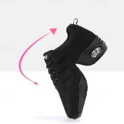 Women's Breathable Mesh Dance Sneakers with Lace-Up Design and Air Cushion Soles – Perfect for Zumba, Jazz, and Fitness Workouts