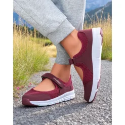 Women's Breathable Mesh Walking Shoes with Magic Tape Strap – Lightweight Athletic Flats, Great for Outdoor Fitness, Travel Hikes, Casual Errands & Active Lifestyles