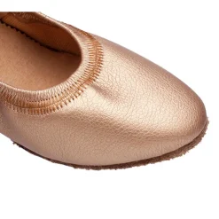 Women's Bronze Faux Leather Mary Jane Dance Shoes with Mid-Heel and Adjustable Buckle - Ideal for Ballroom and Latin Performances