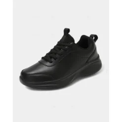 Women's Brown Faux Leather Sneakers – Comfortable Everyday Walking Shoes for Commuting, Shopping & Light Sports