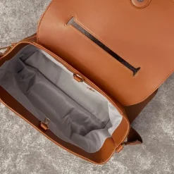 Women's Brown Suede Messenger Bag with Adjustable Strap – Casual Shoulder Bag for Work, Travel, and Everyday Use