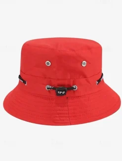 Women's Bucket Hat with Adjustable Drawstring Decoration – Stylish Lightweight Cap for Outdoor Activities, Travel, And Everyday Wear, Available in Multiple Colors