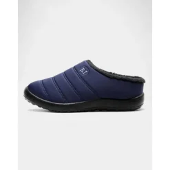 Women's Burgundy Waterproof Winter Slip-On Shoes – Warm Fur-Lined Anti-Slip Mules for Snowy Days, Outdoor Errands and Casual Daily Wear