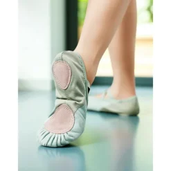 Women's Canvas Ballet Dance Shoes - Practice Slippers with Elastic Straps for Training and Studio Rehearsals