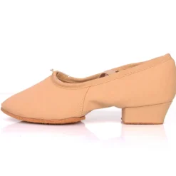 Women's Canvas Ballroom Dance Shoes with Low Heel and Suede Sole - Ideal for Latin Dance, Soft Sole Dance Shoes for Performance