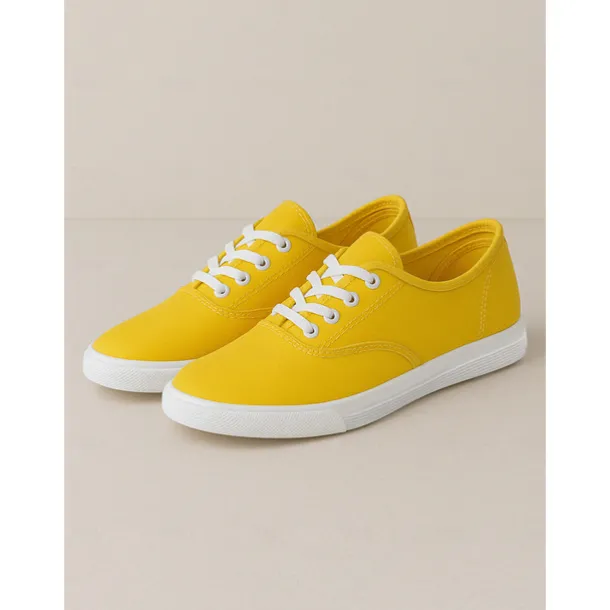 Women's Canvas Sneakers – Lightweight Lace-Up Casual Shoes for Spring Outings, Street Style, and Everyday Comfort
