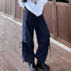 Women's Cargo Pants Hiking Pants Trousers Tactical Pants Outdoor Regular Fit Waterproof Pants / Trousers Drawstring Elastic Waist Black Red Hunting Climbing Camping / Hiking / Caving S M L XL