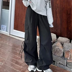 Women's Cargo Pants Hiking Pants Trousers Tactical Pants Outdoor Regular Fit Waterproof Pants / Trousers Drawstring Elastic Waist Black Red Hunting Climbing Camping / Hiking / Caving S M L XL