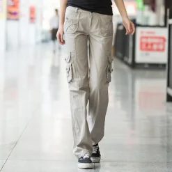 Women's Cargo Pants Hiking Pants Trousers Tactical Pants Military Summer Outdoor Ripstop Breathable Quick Dry Lightweight Pants / Trousers Bottoms Army gray Green Cotton Climbing Camping / Hiking