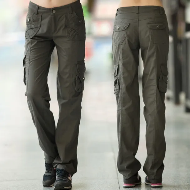 Women's Cargo Pants Hiking Pants Trousers Tactical Pants Military Summer Outdoor Ripstop Breathable Quick Dry Lightweight Pants / Trousers Bottoms Army gray Green Cotton Climbing Camping / Hiking