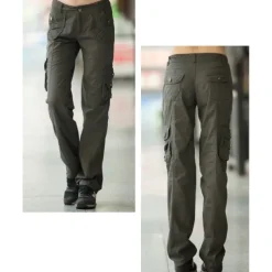 Women's Cargo Pants Hiking Pants Trousers Tactical Pants Military Summer Outdoor Ripstop Breathable Quick Dry Lightweight Pants / Trousers Bottoms Army gray Green Cotton Climbing Camping / Hiking