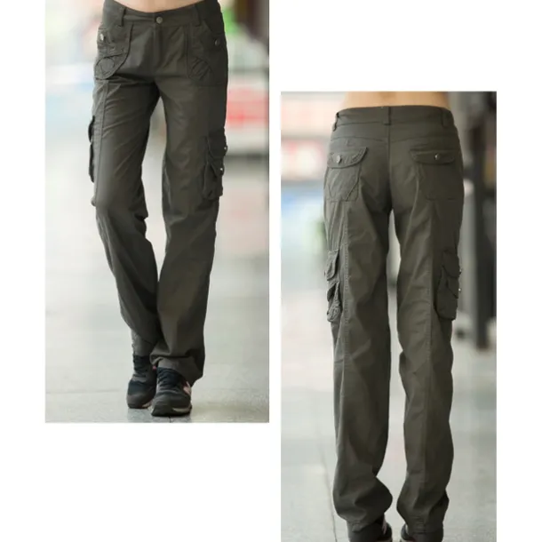 Women's Cargo Pants Hiking Pants Trousers Tactical Pants Military Summer Outdoor Ripstop Breathable Quick Dry Lightweight Pants / Trousers Bottoms Army gray Green Cotton Climbing Camping / Hiking