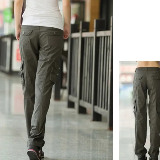 Women's Cargo Pants Hiking Pants Trousers Tactical Pants Military Summer Outdoor Ripstop Breathable Quick Dry Lightweight Pants / Trousers Bottoms Army gray Green Cotton Climbing Camping / Hiking