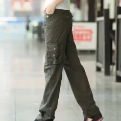 Women's Cargo Pants Hiking Pants Trousers Tactical Pants Military Summer Outdoor Ripstop Breathable Quick Dry Lightweight Pants / Trousers Bottoms Army gray Green Cotton Climbing Camping / Hiking