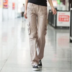 Women's Cargo Pants Hiking Pants Trousers Tactical Pants Military Summer Outdoor Ripstop Breathable Quick Dry Lightweight Pants / Trousers Bottoms Army gray Green Cotton Climbing Camping / Hiking