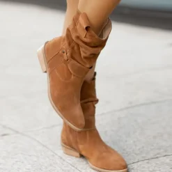 Women's Casual Beige Faux Suede Slouchy Ankle Boots with Buckle Detail - Perfect for Everyday Wear, Autumn Outings, and Casual Gatherings