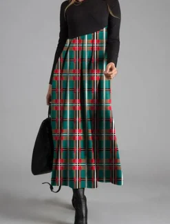 Women's Casual Dress Graphic Print V Neck Maxi Dress Elegant Casual Party Date Long Sleeve Fall Winter