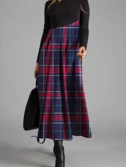 Women's Casual Dress Graphic Print V Neck Maxi Dress Elegant Casual Party Date Long Sleeve Fall Winter