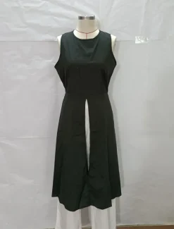 Women's Casual Dress Maxi Dress Patchwork Elegant Crew Neck Black Rose Red Color