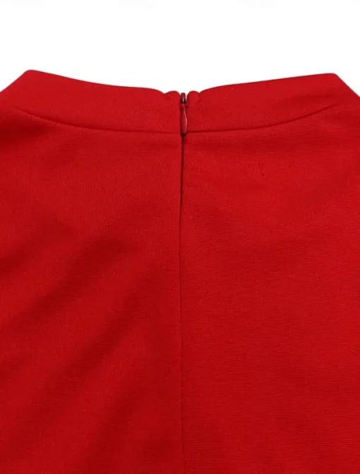 Women's Casual Dress Midi Dress Zipper Daily Date Fashion Streetwear Stand Collar 3/4 Length Sleeve Red Green Dark Blue Color