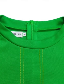 Women's Casual Dress Midi Dress Zipper Daily Date Fashion Streetwear Stand Collar 3/4 Length Sleeve Red Green Dark Blue Color