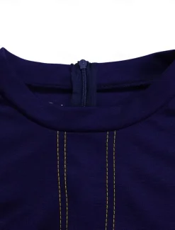 Women's Casual Dress Midi Dress Zipper Daily Date Fashion Streetwear Stand Collar 3/4 Length Sleeve Red Green Dark Blue Color