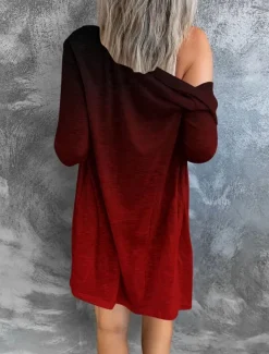 Women's Casual Jacket Comfortable Breathable Print Casual Butterfly Vacation Street Casual Daily Wear Single Breasted Long V Neck Regular Fit Long Sleeve Outerwear White Red Purple Summer Spring