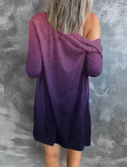 Women's Casual Jacket Comfortable Breathable Print Casual Butterfly Vacation Street Casual Daily Wear Single Breasted Long V Neck Regular Fit Long Sleeve Outerwear White Red Purple Summer Spring