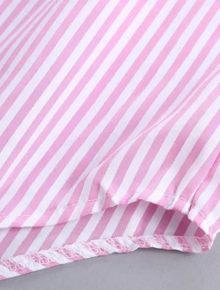 Women's Casual Jacket Shacket Comfortable Breathable Pocket Buttons Print Casual Stripe Vacation Street Daily Wear Going out Single Breasted Long Stand Collar Regular Fit Long Sleeve Outerwear Black