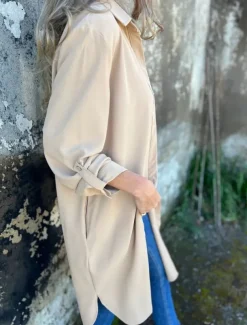 Women's Casual Jacket Warm Breathable Buttons Casual Plain Vacation Street Daily Wear Going out Single Breasted Long Lapel Regular Fit Long Sleeve Outerwear Black White Khaki Spring Fall