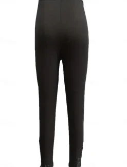 Women's Chinos Leggings Fashion Streetwear Basic Full Length High Waist Plain Lace Comfy Soft Comfortable Stretchy Outdoor Vacation Street Black White Summer Spring Slim Fit