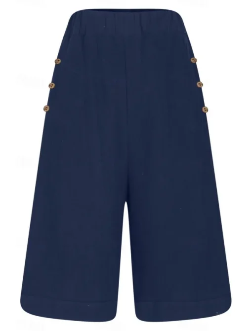 Women's Chinos Shorts Fashion Basic Casual Short High Waist Plain Pocket Drawstring Comfort Outdoor Micro-elastic Vacation Street Daily Grey Yellow Navy Blue Sky Blue Summer Spring Loose Fit