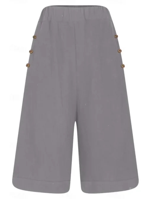 Women's Chinos Shorts Fashion Basic Casual Short High Waist Plain Pocket Drawstring Comfort Outdoor Micro-elastic Vacation Street Daily Grey Yellow Navy Blue Sky Blue Summer Spring Loose Fit