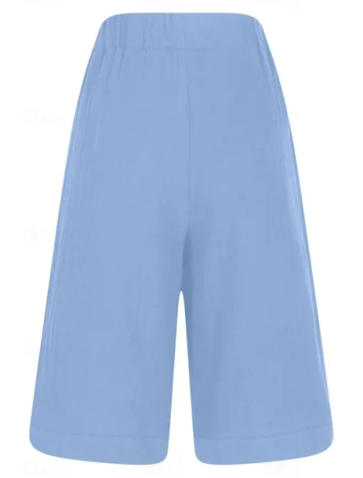 Women's Chinos Shorts Fashion Basic Casual Short High Waist Plain Pocket Drawstring Comfort Outdoor Micro-elastic Vacation Street Daily Grey Yellow Navy Blue Sky Blue Summer Spring Loose Fit