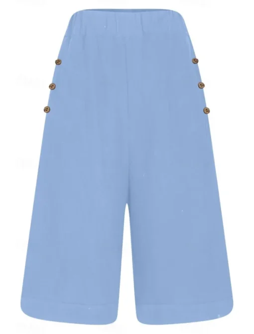 Women's Chinos Shorts Fashion Basic Casual Short High Waist Plain Pocket Drawstring Comfort Outdoor Micro-elastic Vacation Street Daily Grey Yellow Navy Blue Sky Blue Summer Spring Loose Fit