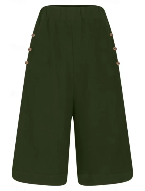 Women's Chinos Shorts Fashion Basic Casual Short High Waist Plain Pocket Drawstring Comfort Outdoor Micro-elastic Vacation Street Daily Grey Yellow Navy Blue Sky Blue Summer Spring Loose Fit
