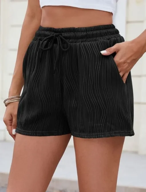 Women's Chinos Shorts Fashion Streetwear Short High Waist Plain Pocket Elastic Waistband Comfy Soft Comfortable Micro-elastic Outdoor Street Deep Green Depression Green Black White Summer Spring
