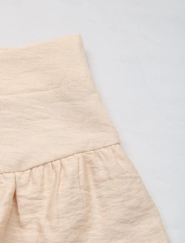 Women's Chinos Shorts Fashion Streetwear Short High Waist Plain Ruffle Comfy Soft Comfortable Micro-elastic Outdoor Street Khaki Summer Regular Fit